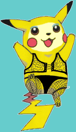 pika in fishnets